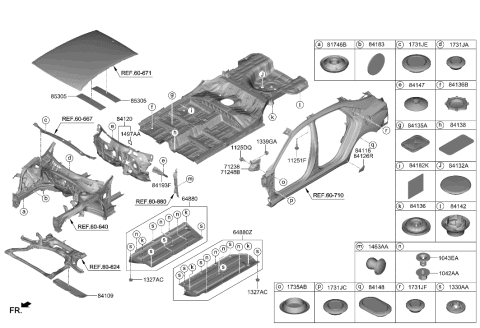 2009 Hyundai Accent Pad Assembly-Isolation Dash Panel Diagram for 84120-AA000