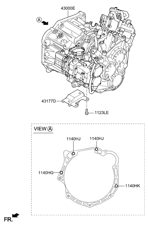 2021 Hyundai Elantra Transaxle Assy-Manual Diagram 2