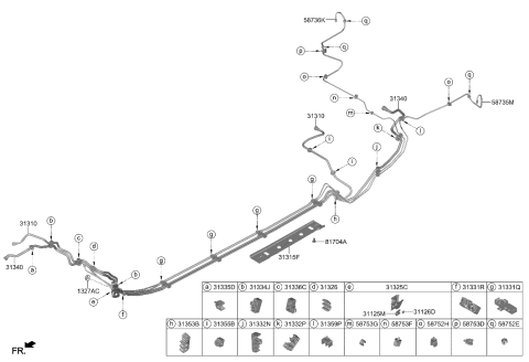 2023 Hyundai Elantra Korean made Fuel Line Diagram 1