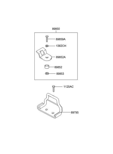 2005 Hyundai Sonata Old Body Style Child Rest Holder Diagram