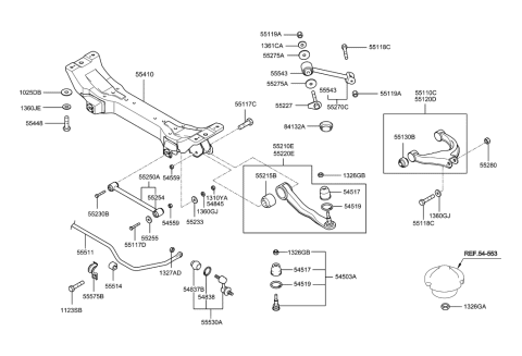 2009 Hyundai Genesis Nut-Lock Diagram for 13262-10001