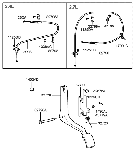 2004 Hyundai Sonata Accelerator Linkage Diagram