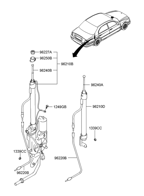 Antenna 2004 Hyundai Sonata