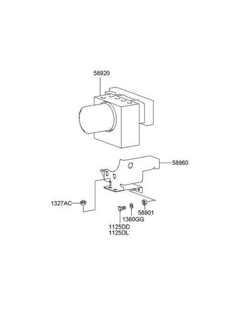 2004 Hyundai Sonata Abs Modulator Diagram for 58920-3C000