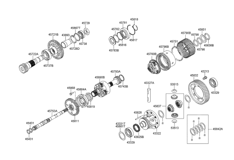 2005 Hyundai Sonata Old Body Style Transaxle Gear - Auto Diagram
