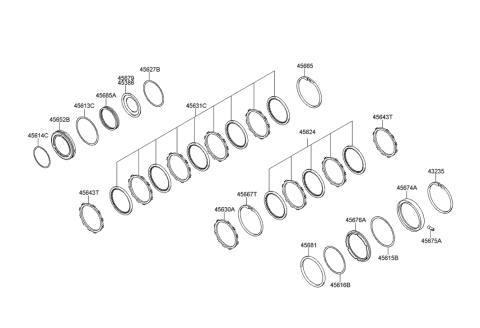 2003 Hyundai Sonata Transaxle Brake-Auto Diagram