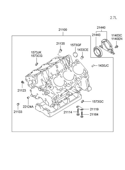 2003 Hyundai Sonata Cylinder Block Diagram 2