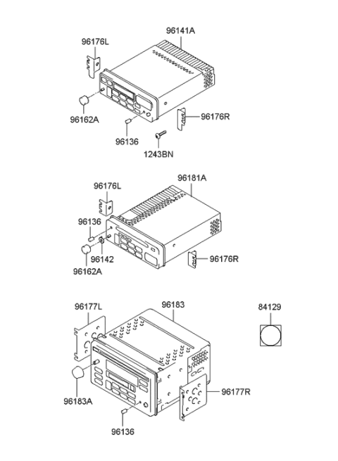 2003 Hyundai Sonata Discontinued Diagram for 96191-3D100