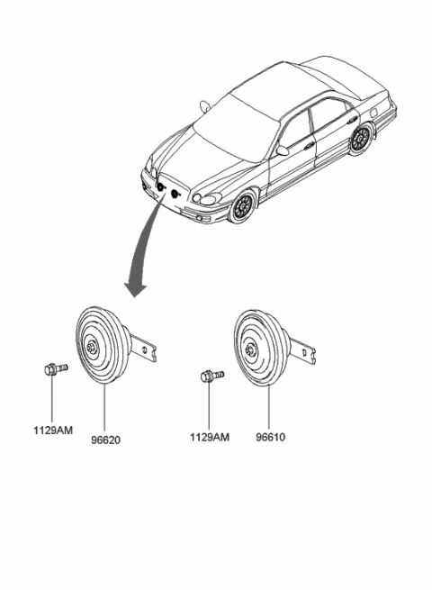 2001 Hyundai Sonata Horn Diagram