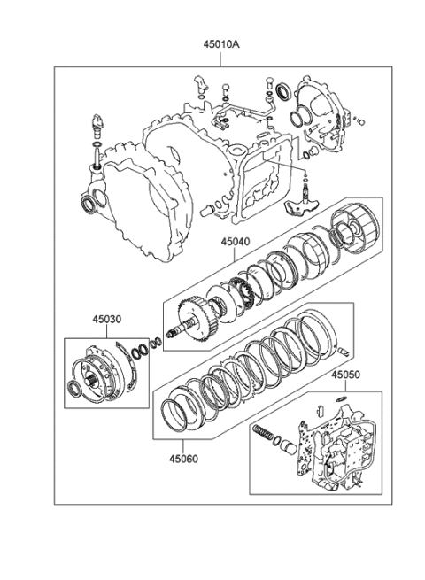 2005 Hyundai Sonata Old Body Style Transaxle Gasket Kit-Auto Diagram