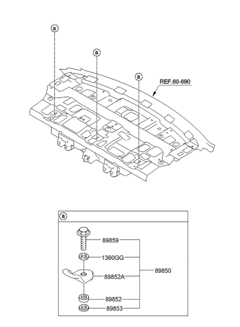 2014 Hyundai Elantra Korean made Child Rest Holder Diagram