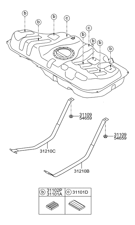 2014 Hyundai Elantra Korean made Fuel System Diagram 4