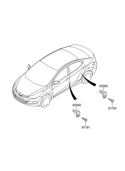 2015 Hyundai Elantra Korean made Switch Diagram 2