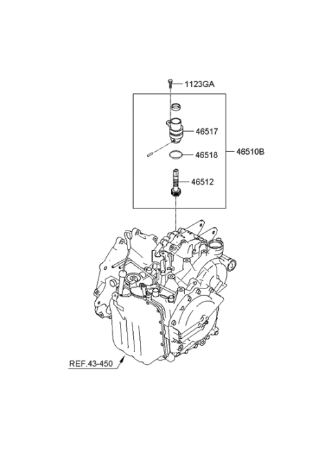 2009 Hyundai Santa Fe Speedometer Driven Gear-Auto Diagram 4