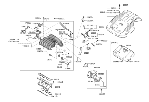 2009 Hyundai Sonata T-Bush, A Diagram for 29242-3E450