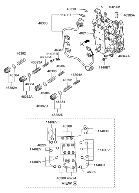 2008 Hyundai Santa Fe Transmission Valve Body Diagram 1