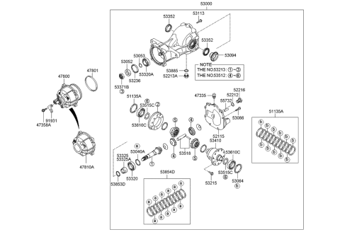 2009 Hyundai Sonata Pin-Dowel Diagram for 53015-39201