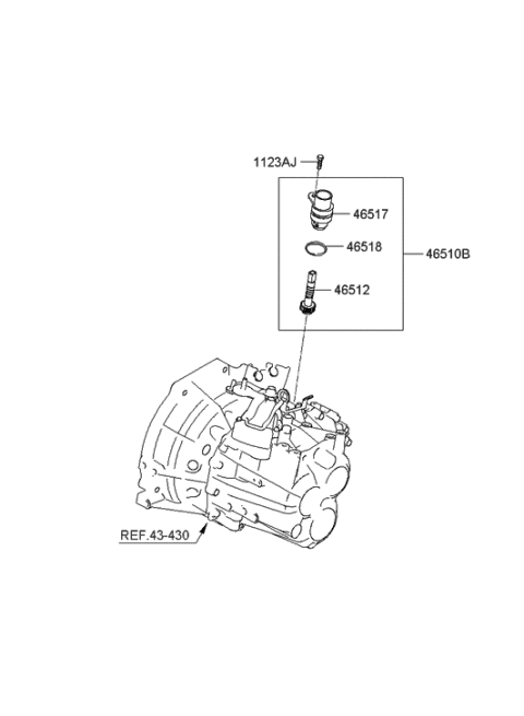 2007 Hyundai Santa Fe Sensor Assembly-Speed Diagram for 46510-39700