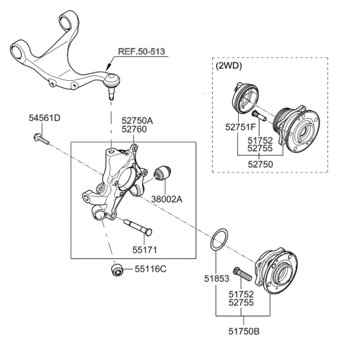 2009 Hyundai Santa Fe Old Body Style Rear Axle Diagram 2