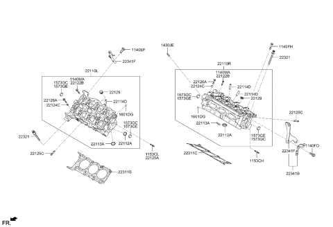 2009 Hyundai Santa Fe Cylinder Head Diagram 3