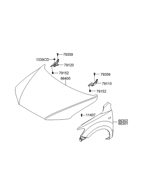 2020 Hyundai Veloster N Panel Assembly-Fender,RH Diagram for 66320-0W260