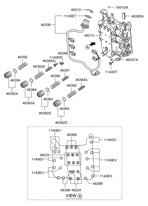 2008 Hyundai Santa Fe Tube Assembly-Vfs Diagram for 46347-3A001