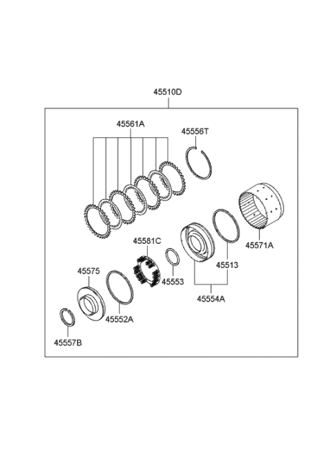 2009 Hyundai Santa Fe Old Body Style Transaxle Clutch - Auto Diagram 5