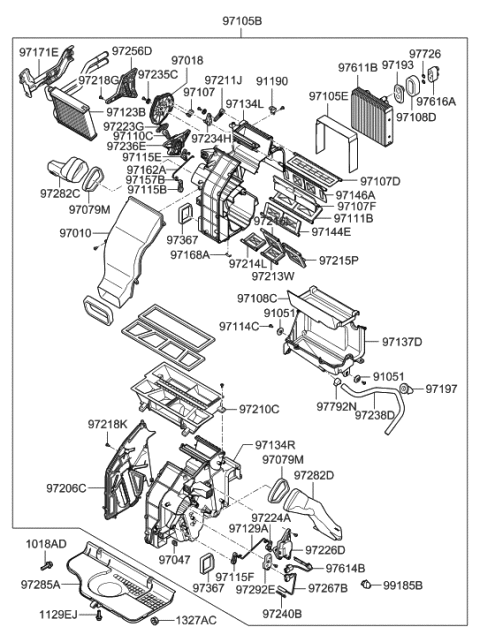 2009 Hyundai Sonata Screw-Tapping Diagram for 97170-2D000