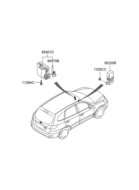 2007 Hyundai Santa Fe Relay & Module Diagram 2