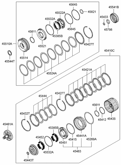 2009 Hyundai Santa Fe Old Body Style Transaxle Clutch - Auto Diagram 3