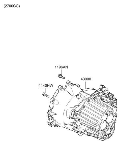 2009 Hyundai Santa Fe Old Body Style Transaxle Assy-Manual Diagram