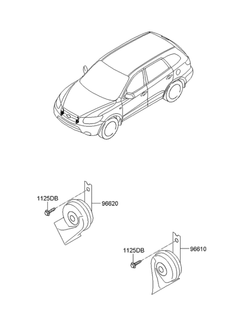 2007 Hyundai Santa Fe Horn Diagram