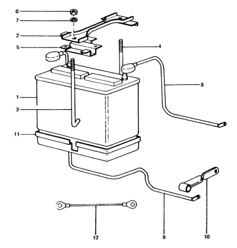 1986 Hyundai Excel Clamp-Battery Diagram for 37162-21310