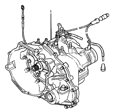 1987 Hyundai Excel Auto TRANSAXLE Assembly Diagram for 45200-21700