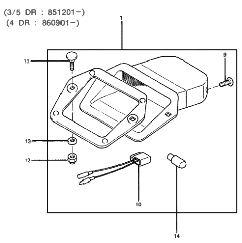 1987 Hyundai Excel High Mounted Stop Lamp Diagram 2