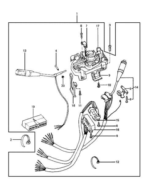 1986 Hyundai Excel Switch Assembly-Multifunction Diagram for 93400-21100