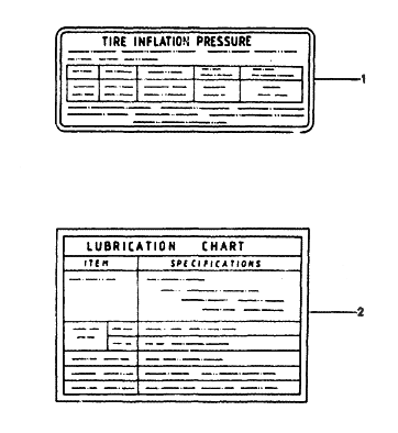 1985 Hyundai Excel Decal & Label Diagram