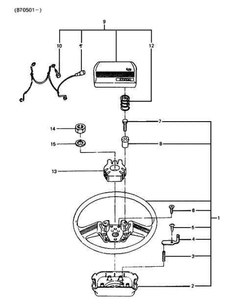 1987 Hyundai Excel Steering Wheel Diagram 2