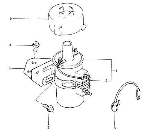 1986 Hyundai Excel Coil Assembly-Ignition Diagram for 27310-21070