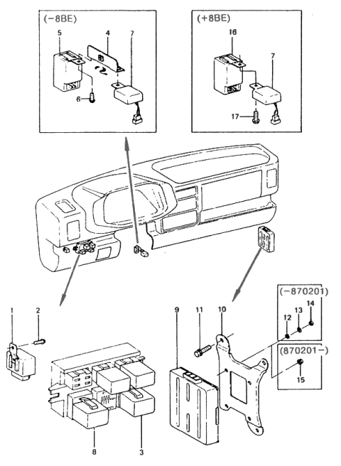 2014 Hyundai Veloster FLASHER Module Diagram for 95550-21050