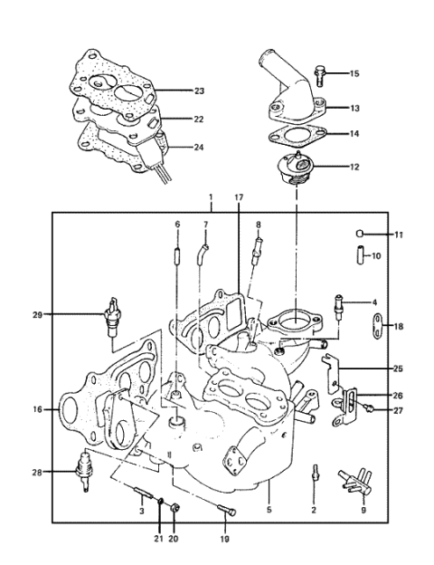 1986 Hyundai Excel Gasket-Carburetor Diagram for 28345-21110