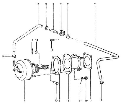 1985 Hyundai Excel Hose Assembly- Vacuum In Mani Diagram for 59137-21020