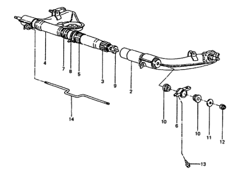 1987 Hyundai Excel Bush Diagram for 55564-21020