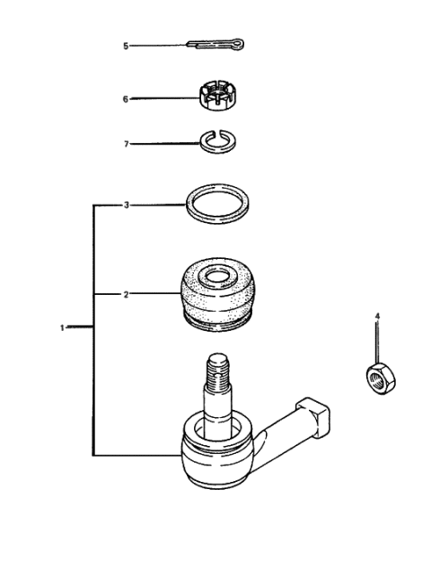 1986 Hyundai Excel Nut-Slotted Diagram for 13237-10001