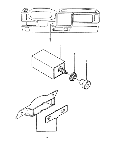 1987 Hyundai Excel Knob Assembly-Rheostat Control Diagram for 94960-21000