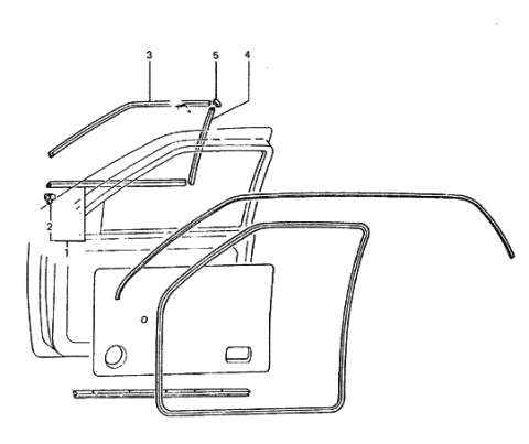 1985 Hyundai Excel Weatherstrip Assembly-Front Door Belt Outside RH Diagram for 82220-21021