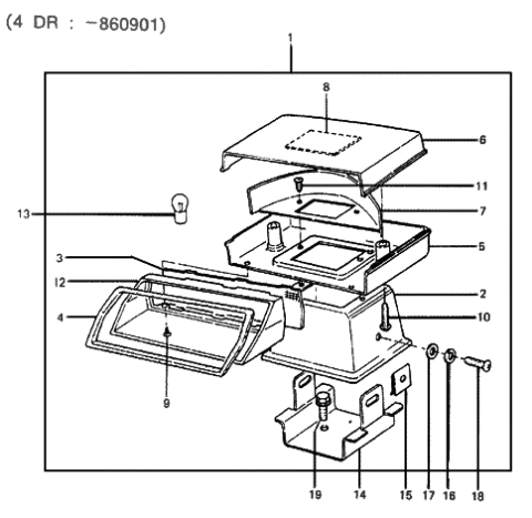 1988 Hyundai Excel High Mounted Stop Lamp Diagram 1