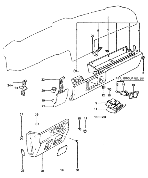 1988 Hyundai Excel C/Pad Lower Diagram 1