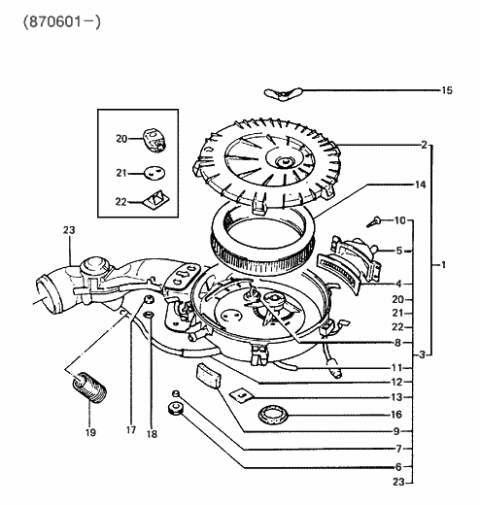 1987 Hyundai Excel Air Cleaner Washer Diagram for 28118-21330