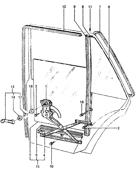 1987 Hyundai Excel Escutcheon-Door Window Regulator Handle Diagram for 82641-21000-DT